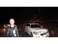 Ters yönden gelip kazaya sebep olan alkollü sürücüyü düşen plakası ele verdi