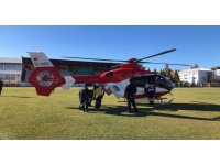 Kalp rahatsızlığı geçiren kadına hava ambulansı desteği
