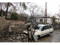 Orman Bölge Müdürlüğü’nün istinat duvarı devrildi