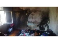 Sobadan çıkan kıvılcım evi yaktı
