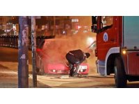 Antalya’da LPG’li otomobil alev alev yandı