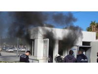 Tramvay güvenlik ve sistem odasındaki yangın korkuttu