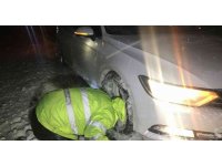 Antalya-Konya karayolunda kar yağışı sebebiyle tırların geçişine izin verilmiyor