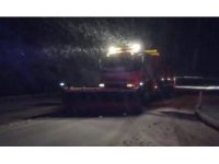 Burdur’un yüksek rakımlı yollarında karla mücadele sürüyor