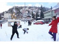 Mersinlilerin kar sevinci