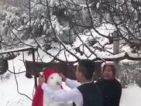 Kahramanmaraş’ta kardan gelin yaptılar