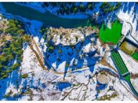 Kargaçayırı Gölü’nde kartpostallık manzara