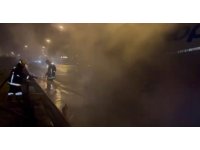 Yakıt tankerindeki yangını itfaiye söndürdü