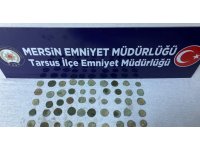 Mersin’de tarihi eser niteliği taşıyan 50 sikke ele geçirildi