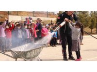 Elmalılı öğrencilere yangın tatbikatı