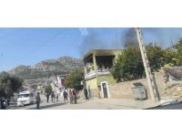 İki katlı evde yangın paniği