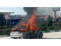 Osmaniye’de LPG tankı patlayan otomobil alev alev yandı