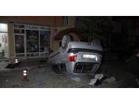 Alkollü sürücü takla atan otomobilden ağır yaralı olarak çıkarıldı