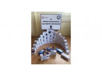 Eğirdir’de iş yerinde 8 bin 800 adet makaron ele geçirildi