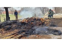 Tarlada çıkan yangın ekipler tarafından söndürüldü