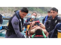 Antalya’da falezlerden düşen üniversite öğrencisini, deniz polisi kurtardı