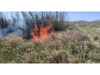 Hatay’da sazlık alanda yangın