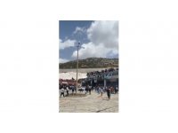 Faciadan dönülen balkon çökmesinde panik anları kamerada