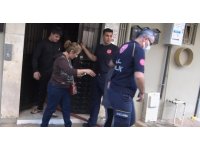 Yangına evde yalnız yakalanan iki kardeş büyük korku yaşadı