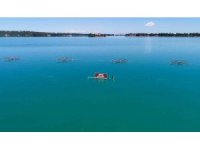 Barajın seviyesi yükseldi, kafeler sular altında kaldı