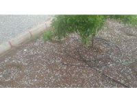 Misket büyüklüğünde dolu yağdı