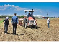 Tarsus’ta soya fasulyesi ekimi yapıldı