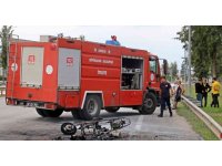 Emanet verdiği motosikletinden geriye yakıt deposunun kapağı kaldı