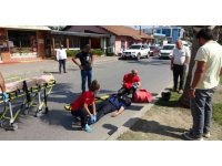 Çocuğa çarpmamak için motosikletini devirdi: 1 yaralı