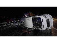 Öğrencileri taşıyan minibüs otoyolda kaza yaptı: 17 yaralı