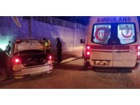 Polisin "dur" ihtarına uymayınca duvara çarptı