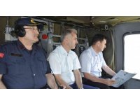 Burdur’u Antalya’ya bağlayan yollarda jandarmadan helikopter destekli trafik denetimi