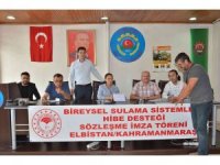 Elbistan’da 4,6 milyon liralık hibenin sözleşmeleri imzalandı