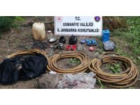 PKK’nın sığınağında yaşam malzemesi ele geçirildi