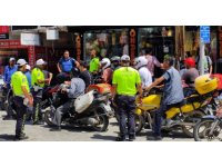 Samandağ’da trafik polisleri, motosiklet sürücülerine bilgilendirme yaptı