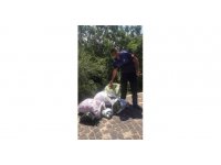 Kozan Kalesi’nde izinsiz harnup toplayanlar güvenliğe yakalandı