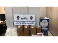 Dörtyol’da kaçak tütün ve makaron operasyonu
