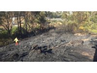 Anamur’da tarımsal alandaki yangın ormana 100 metre kala söndürüldü