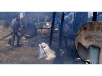 Naylonla kaplı baraka saniyeler içinde kül oldu