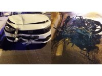 Kazada yanan motosikletin sürücüsü hayatını kaybetti