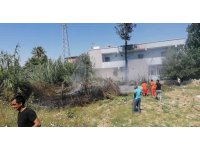 Antalya’da otel lojmanı arkasındaki alanda çıkan yangın büyümeden söndürüldü