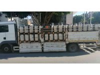 Manavgat’ta kamyon dolusu 10 bin litre sahte içki ele geçirildi