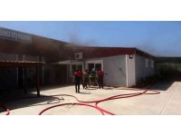 Atış poligonunda çıkan yangın büyümeden söndürüldü