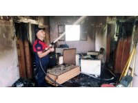 Osmaniye’de yanan ev kullanılmaz hale geldi