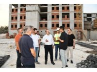 Vali Pehlivan, devam eden yurt inşaatlarında incelemelerde bulundu
