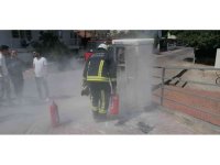 İnternet erişim kabini yangında zarar gördü