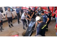 Yer altı şebeke hattına giren hırsızlık şüphelisinin feci sonu