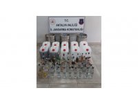 Manavgat’ta otel odasında 387 litre sahte içki ele geçirildi