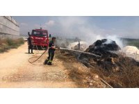 Saman balyalarındaki yangın korkuttu