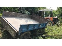 Portakal bahçesine uçan traktörün sürücüsü yaralandı