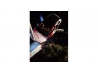 Kaza yapan sürücü yaralandı